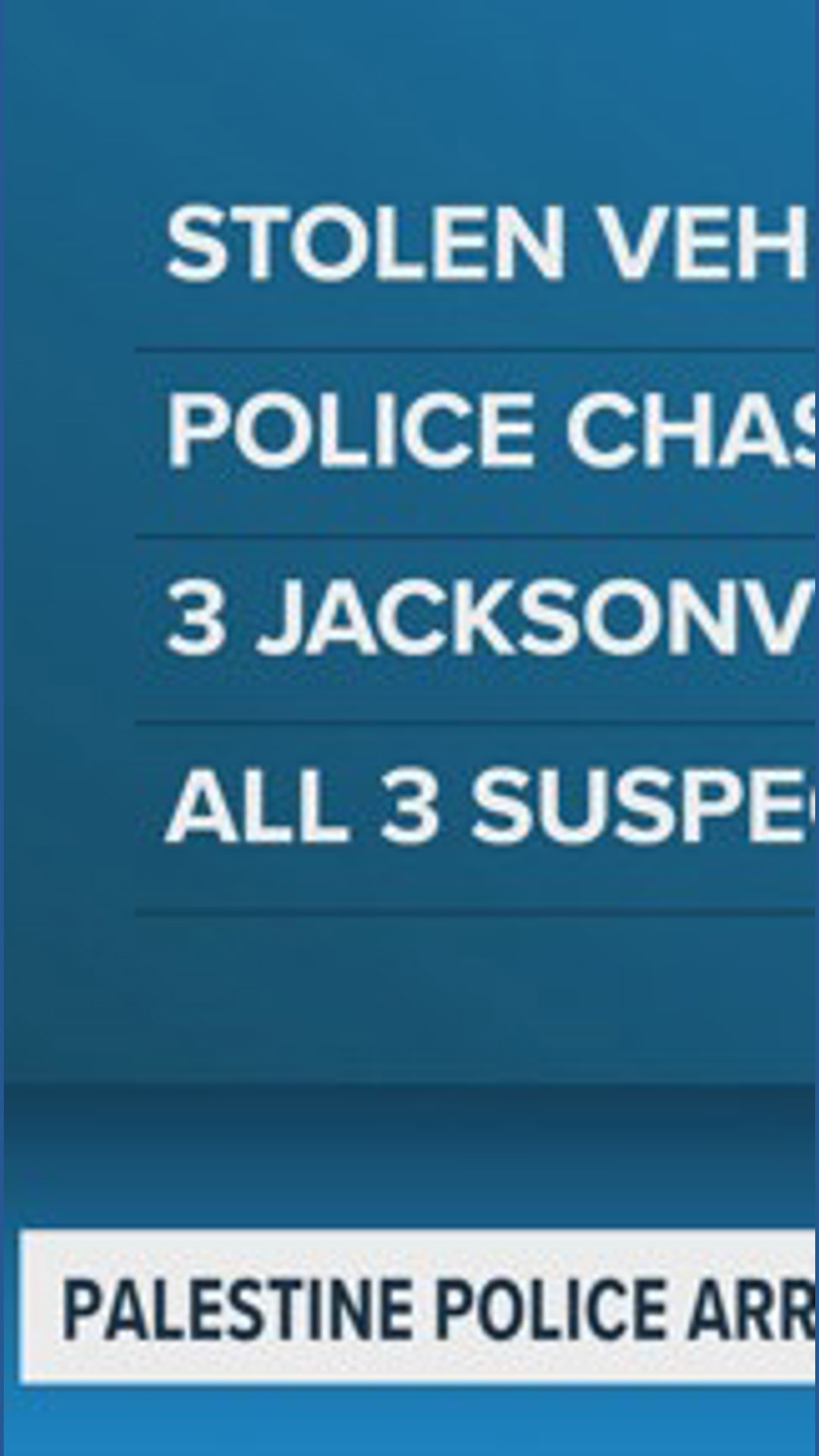 3 East Texas teens arrested after stolen car chase in Palestine | cbs19.tv