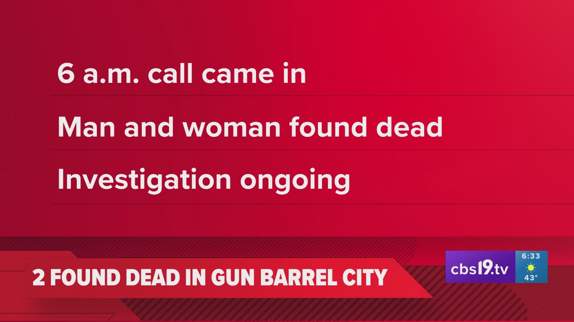 Investigation underway after 2 found dead in Gun Barrel City home ...