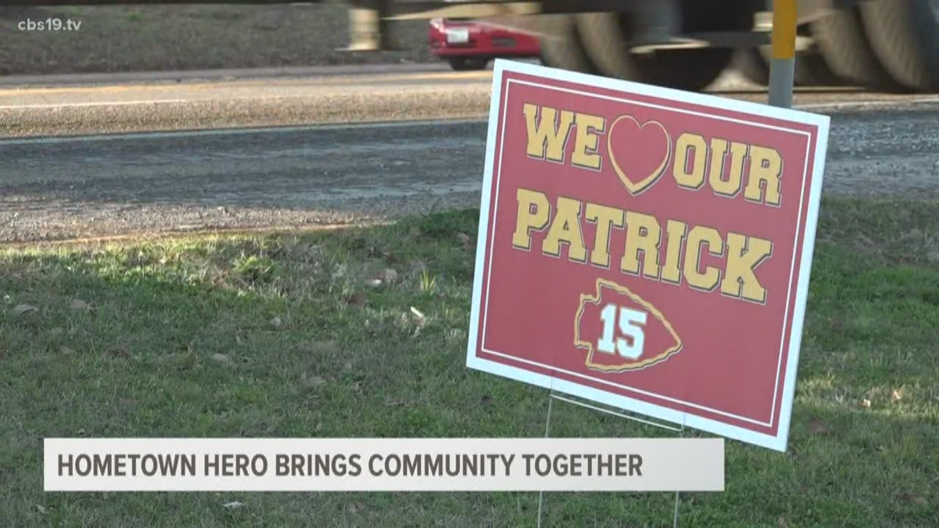 The City of Whitehouse is showing its support for its hometown star, Patrick Mahomes II ahead of the Super Bowl LIV.