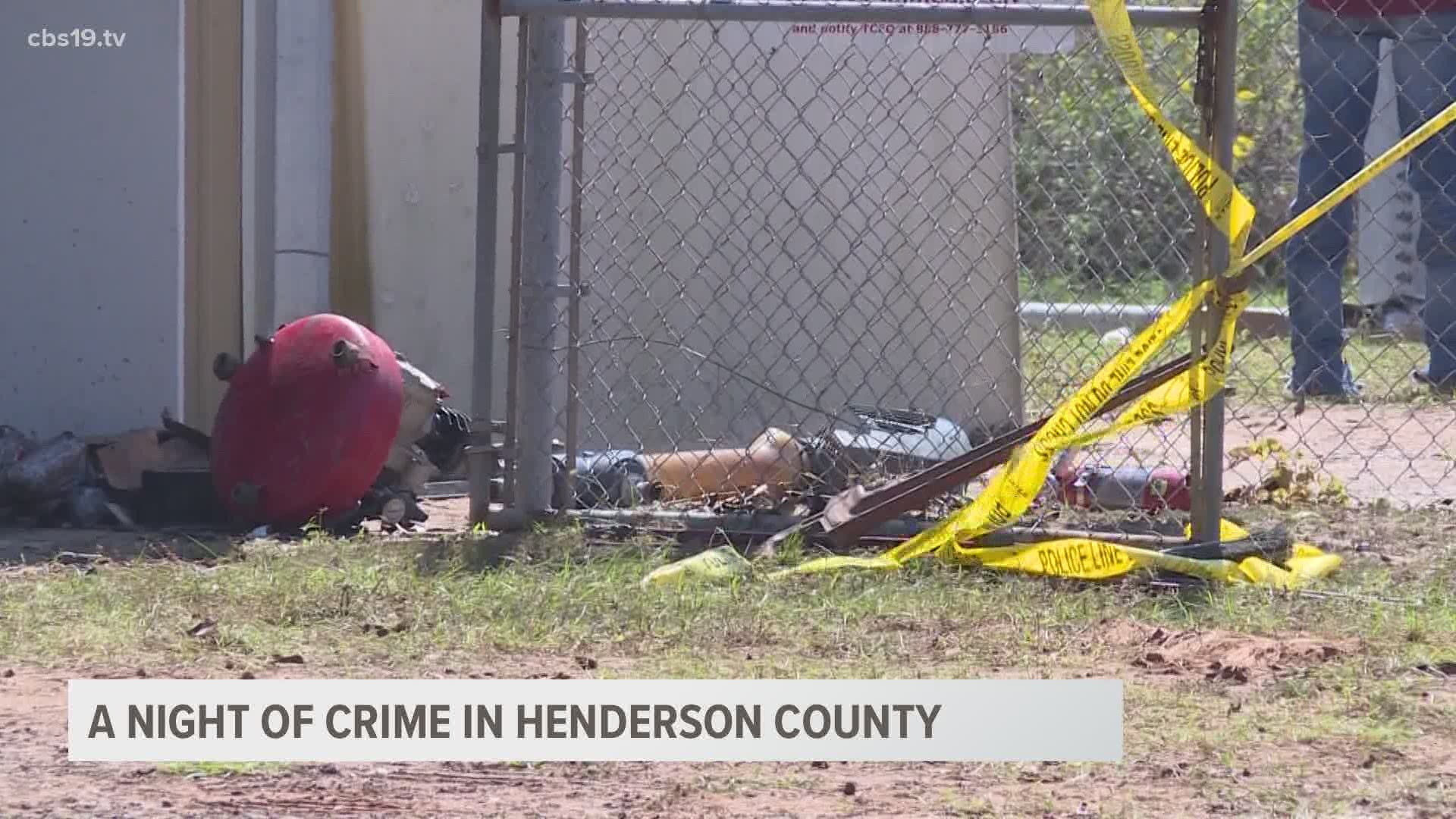 The Henderson County Sheriff's Office responded to an arson and shooting investigation almost back-to-back Monday night.