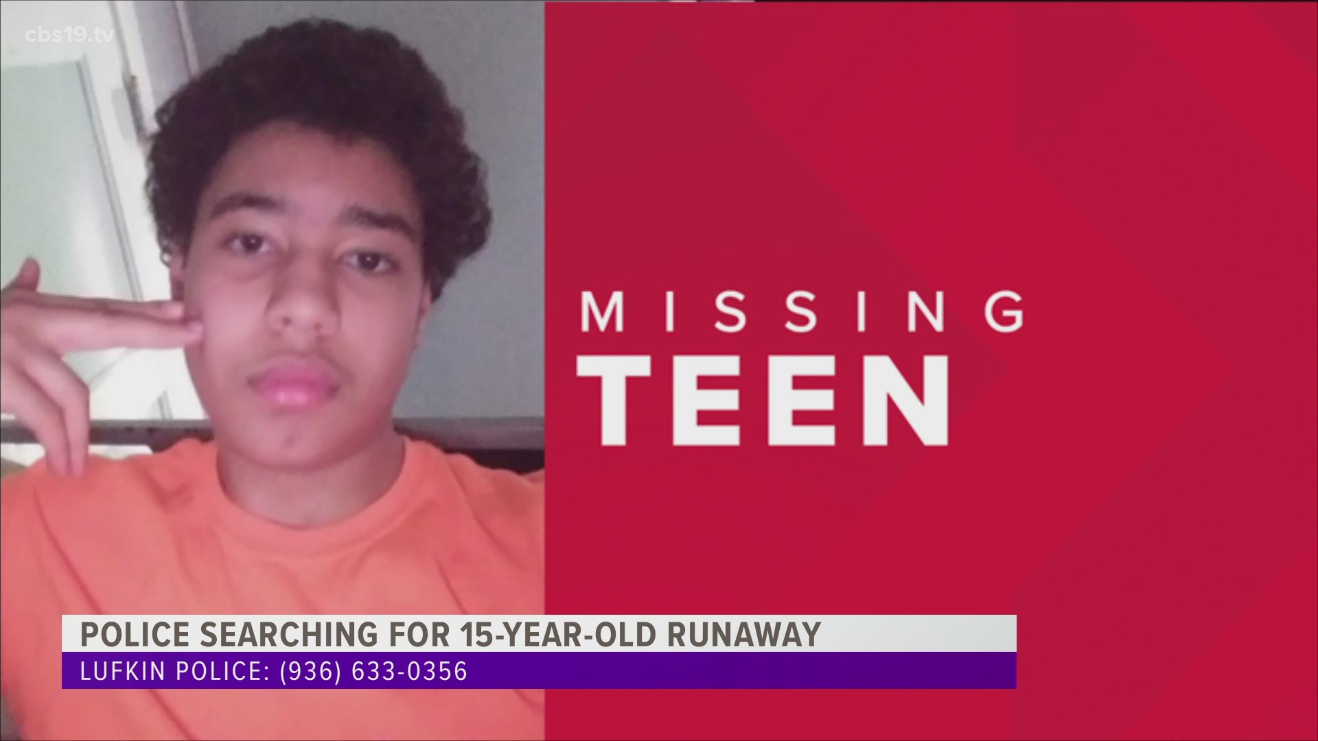 The Lufkin Police Department is seeking the public's help in locating a 15-year-old runaway.
