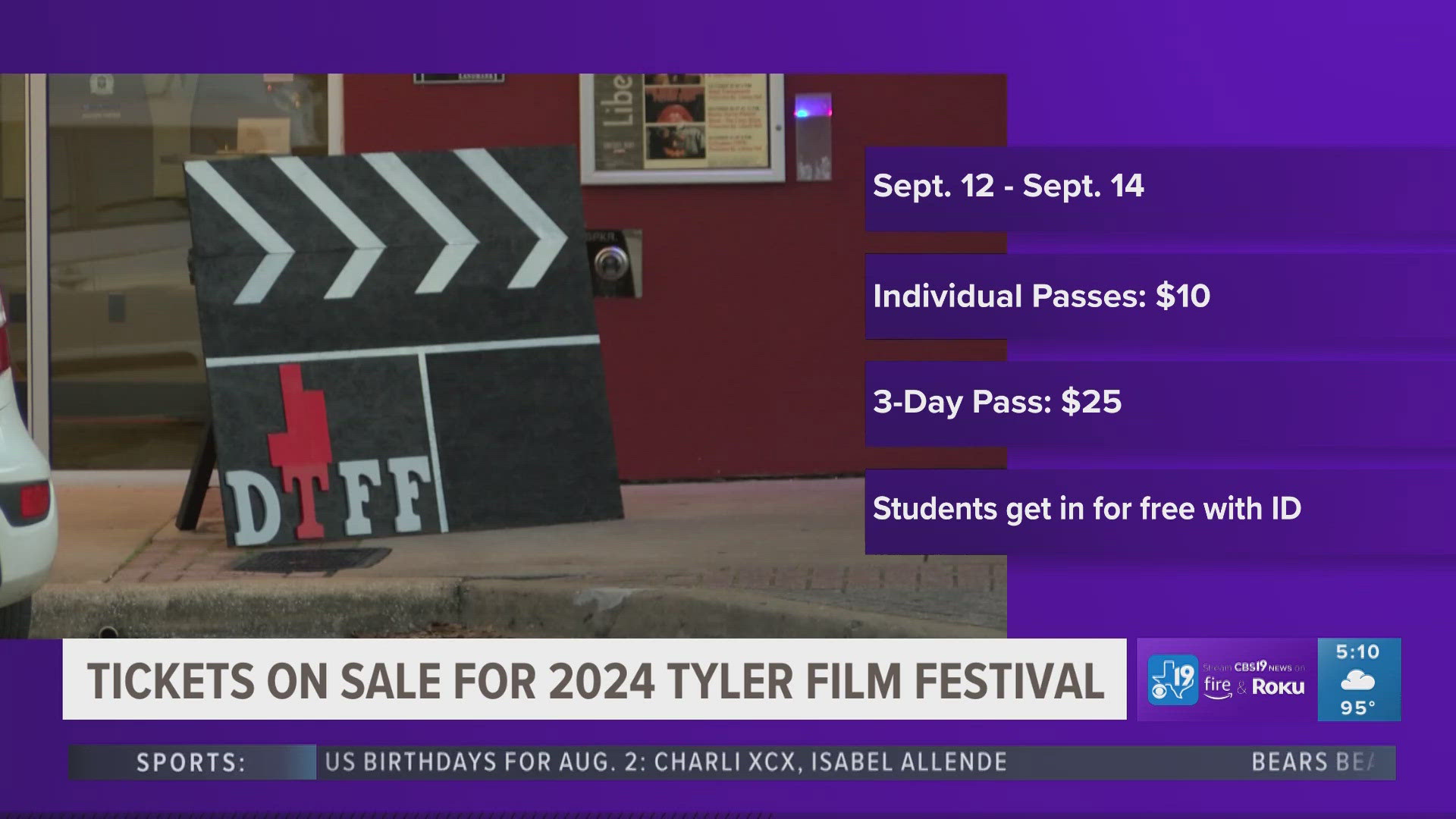 Tickets on sale for 2024 Tyler Film Festival