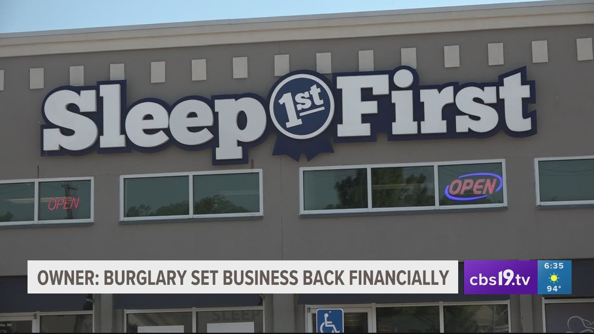 Owner of Sleep First Mattress, Ryan Benson said this is the fourth time they've experienced a burglary and he believes his business is being targeted.