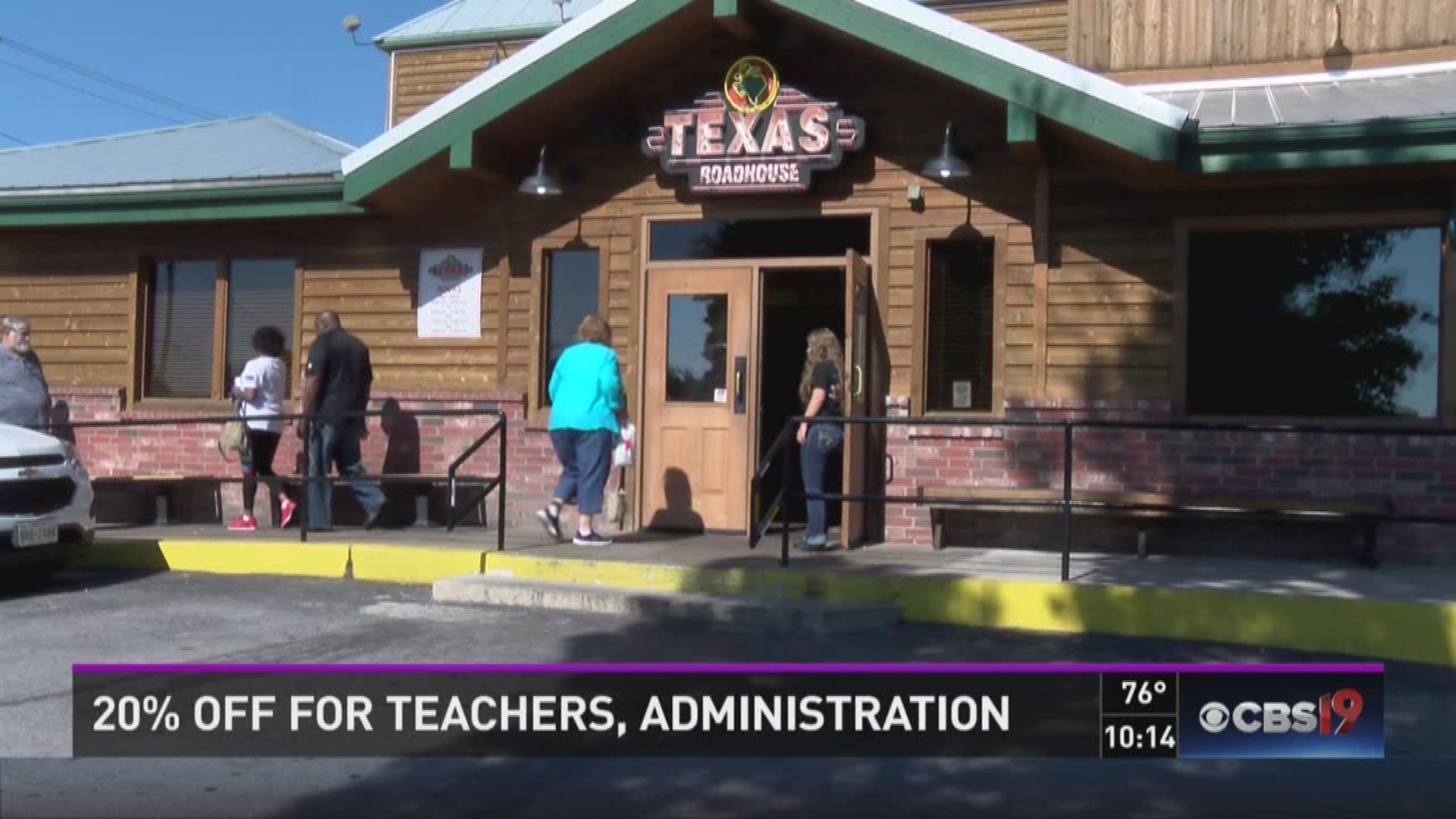 Texas Roadhouse is offering a 20 percent discount to all teachers throughout the month of September.