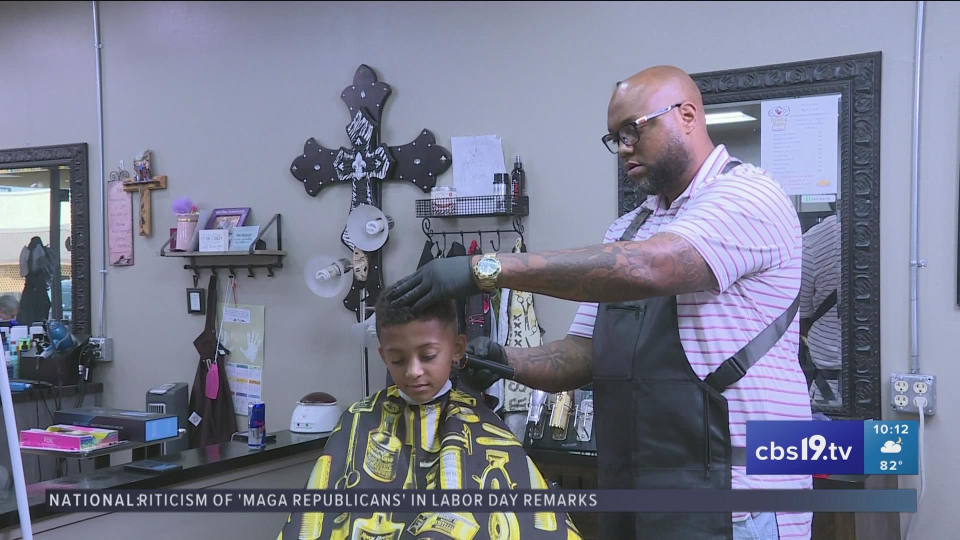 East Texas barber and non-profit gave free haircuts to students 