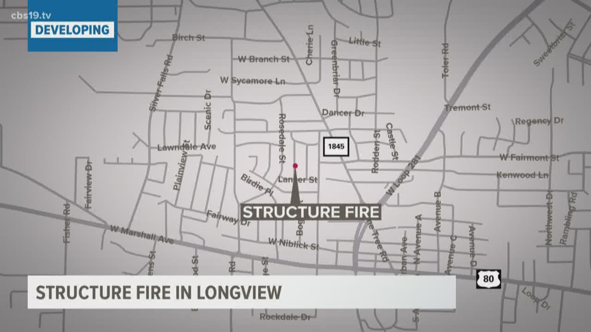 Crews responding to structure fire in west Longview | cbs19.tv