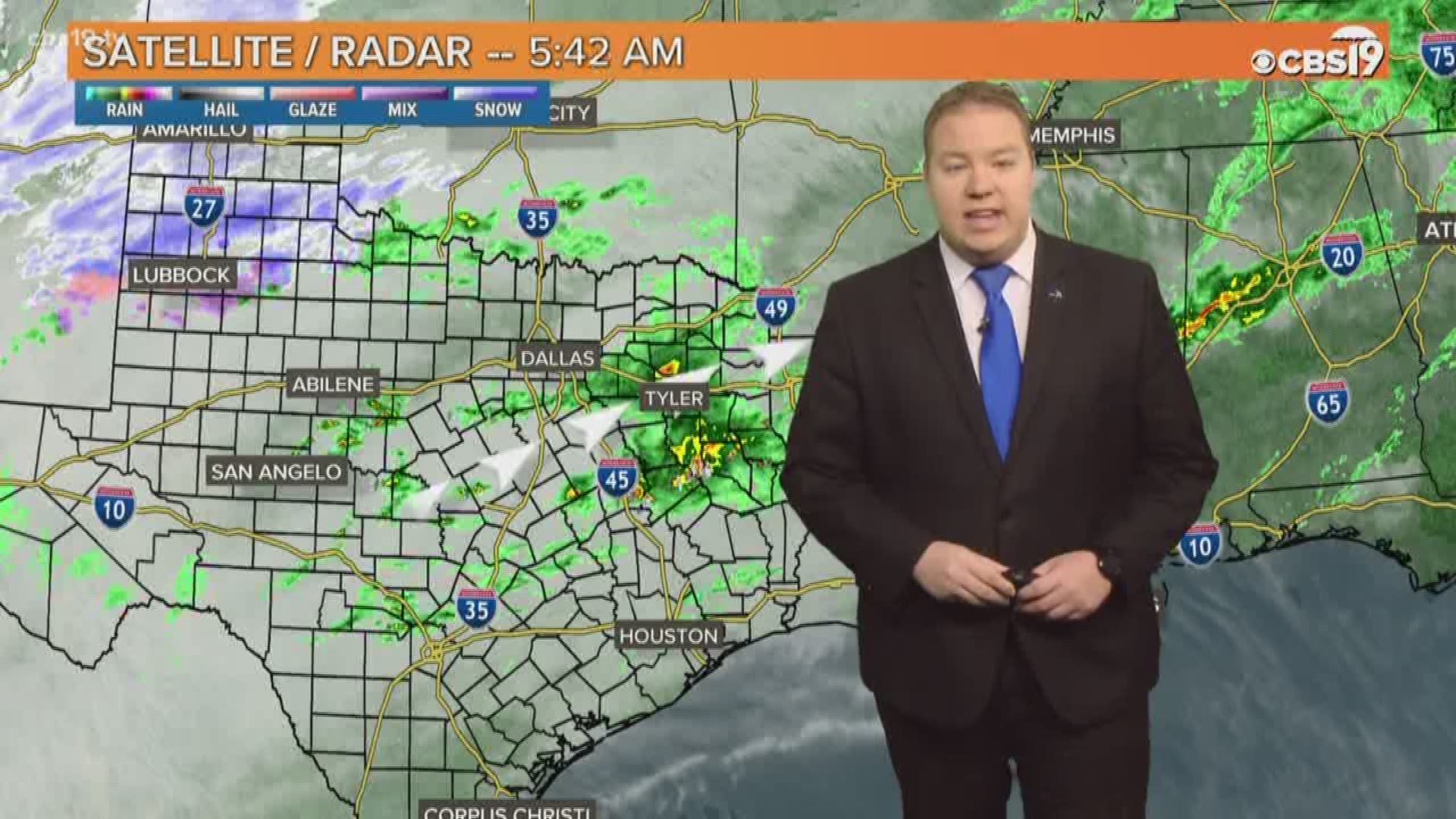 Heavy rain and a few storms will continue into today for East Texas. Meteorologist Michael Behrens has the latest forecast on what to expect!