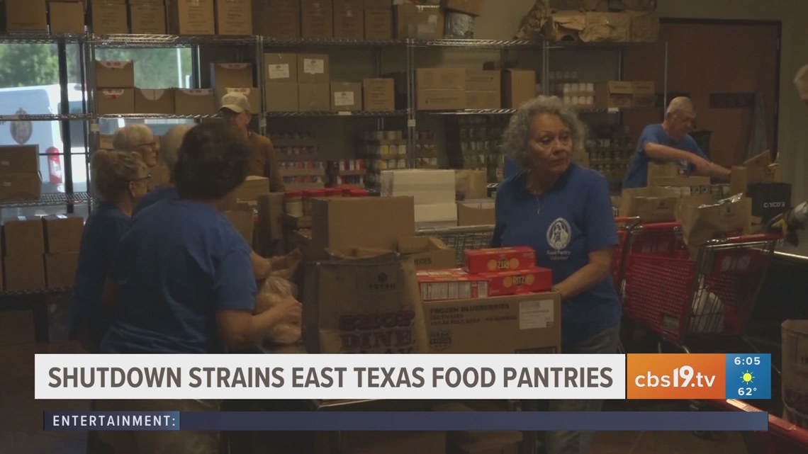 Government shutdown East Texas food pantries