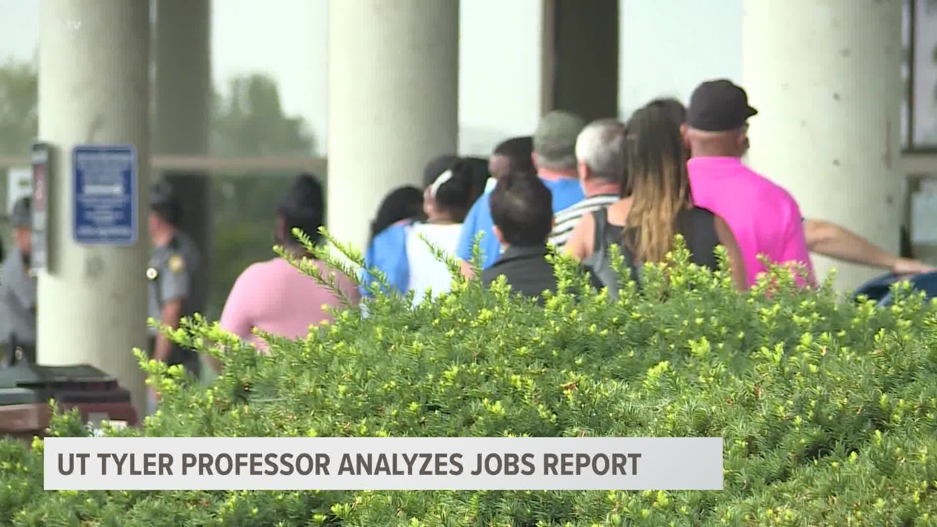 The August jobs report showed 1.4 million jobs added and the unemployment rate down to 8.4 percent, which Dr. Harold Doty said are encouraging numbers