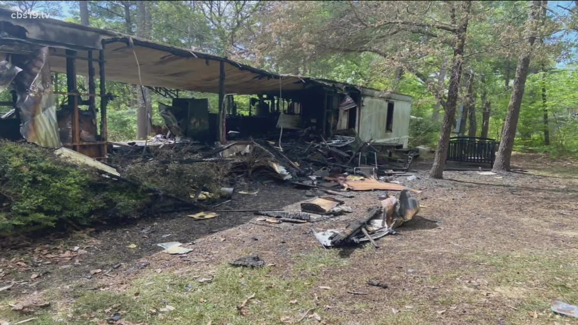 One Lindale family lost their home in a fire this week. Now they have no choice but to search.
