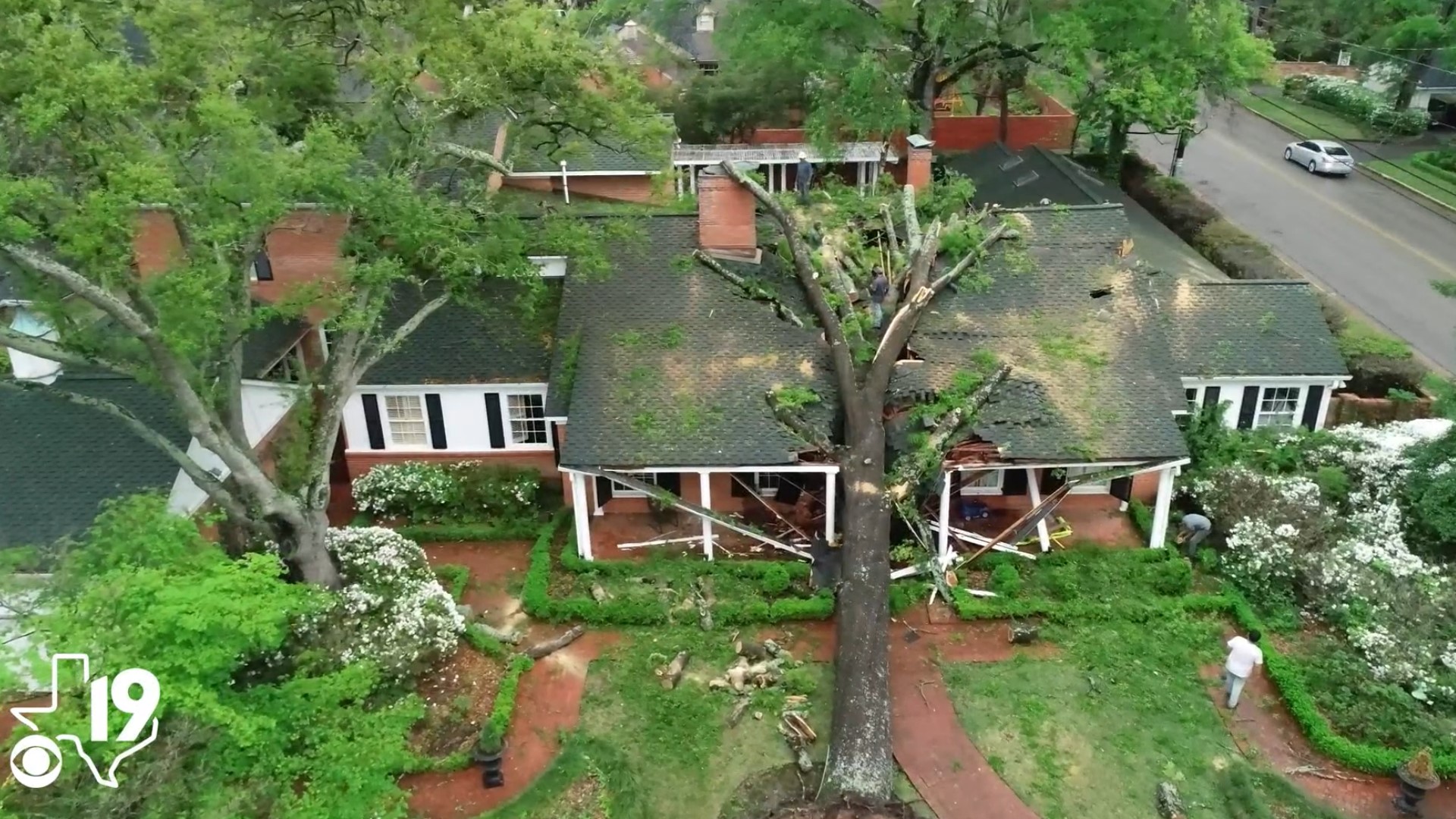 Tyler, TX drone footage of April 2022 storm damage