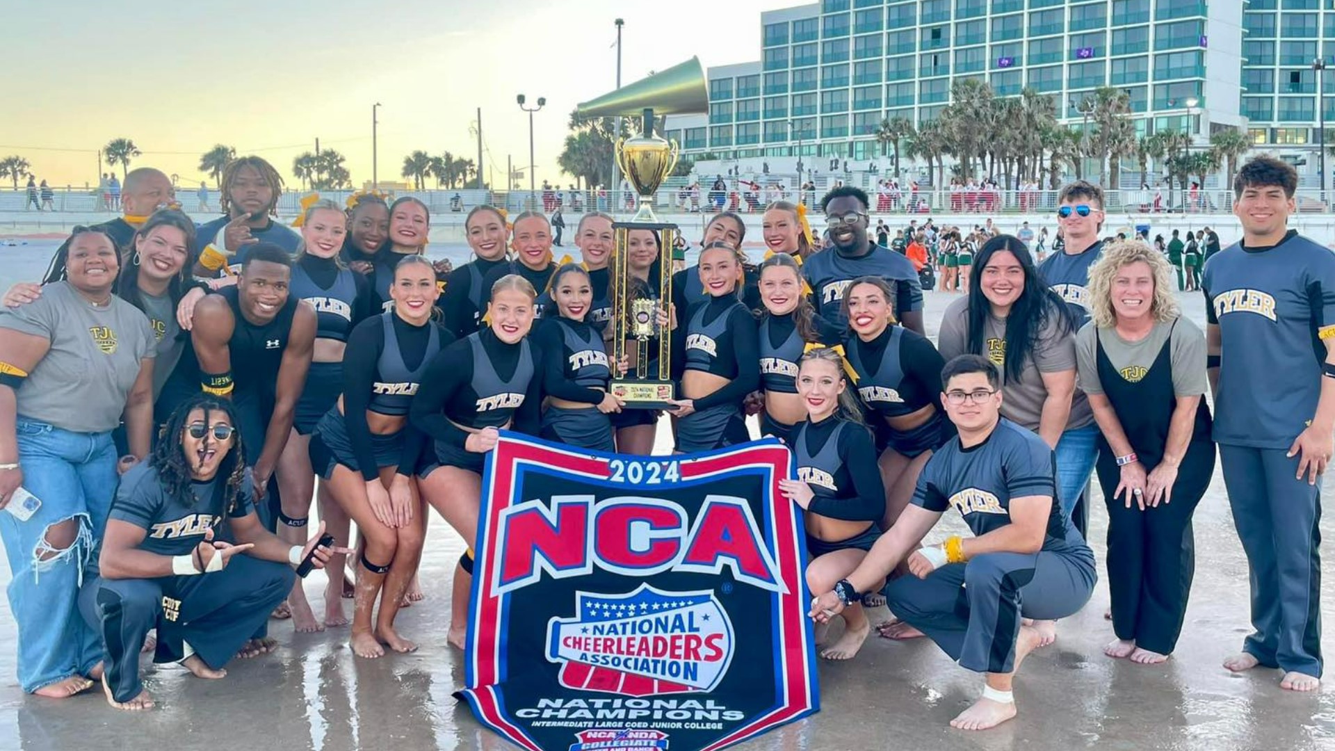 The team became the 2024 National Cheer Association Collegiate National Champions for the intermediate large co-ed division during the NCA Nationals this past weeken