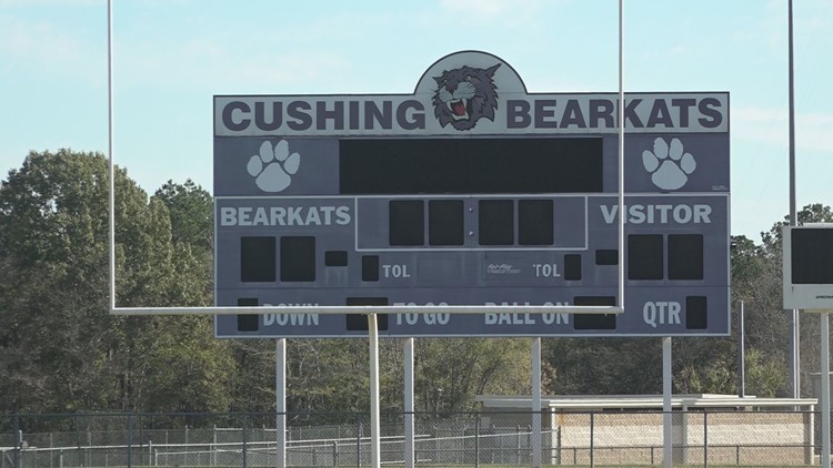 Cushing varsity football team makes history in first-ever playoff game