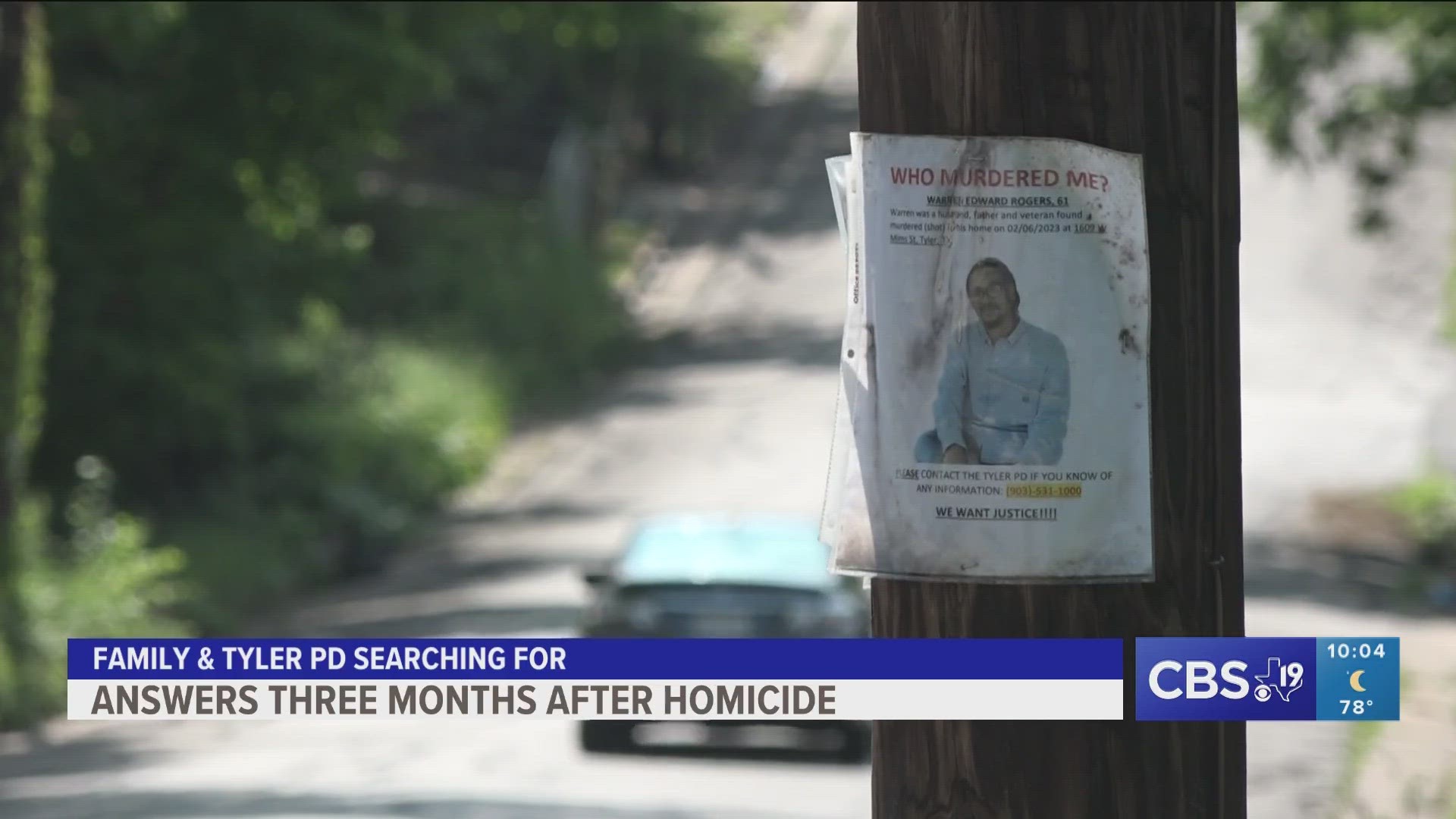 Warren Rogers was found dead in his home in February. Officials are still looking for leads so his family can have justice.