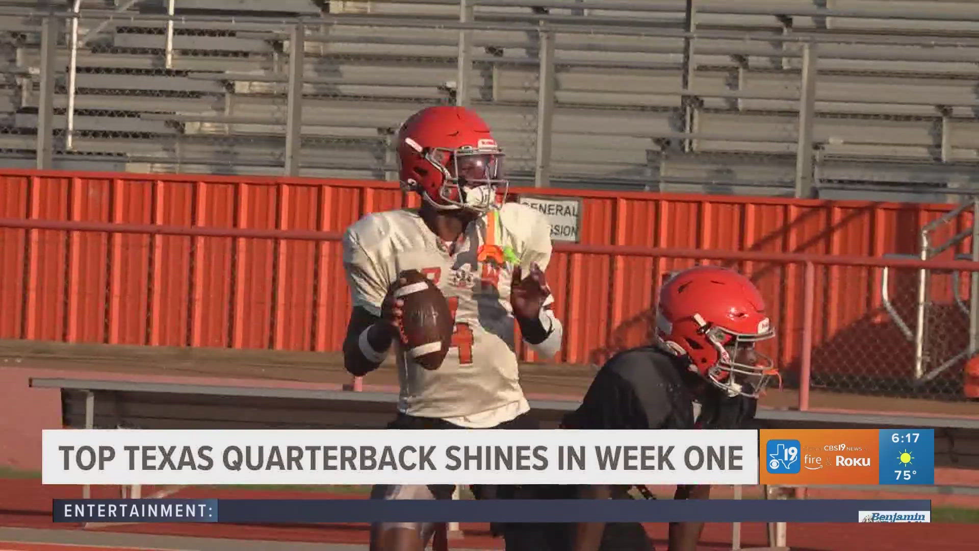 down in Palestine at Westwood High School, the number one quarterback in the state of Texas just put up video game numbers in the Panthers' season opener. 