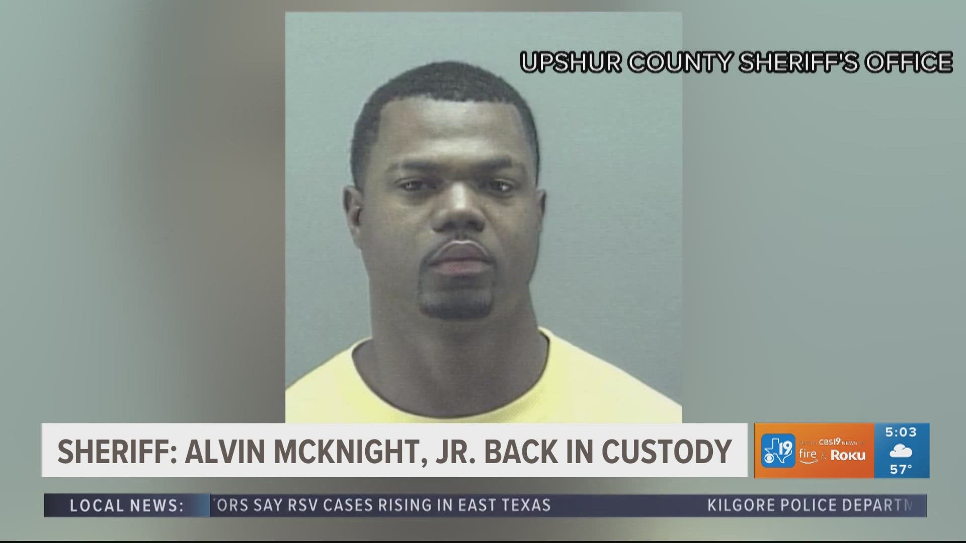 Alvin McKnight Jr., was taken into custody on Wednesday, Nov. 15.