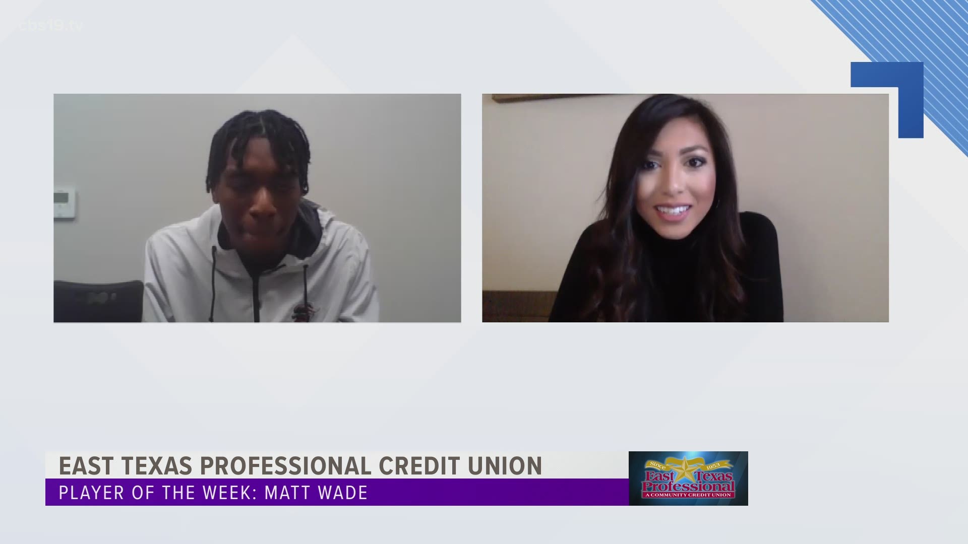 Tyler Legacy's Matt Wade chats with Tina Nguyen as he is our East Texas Professional Credit Union Player of the Week.