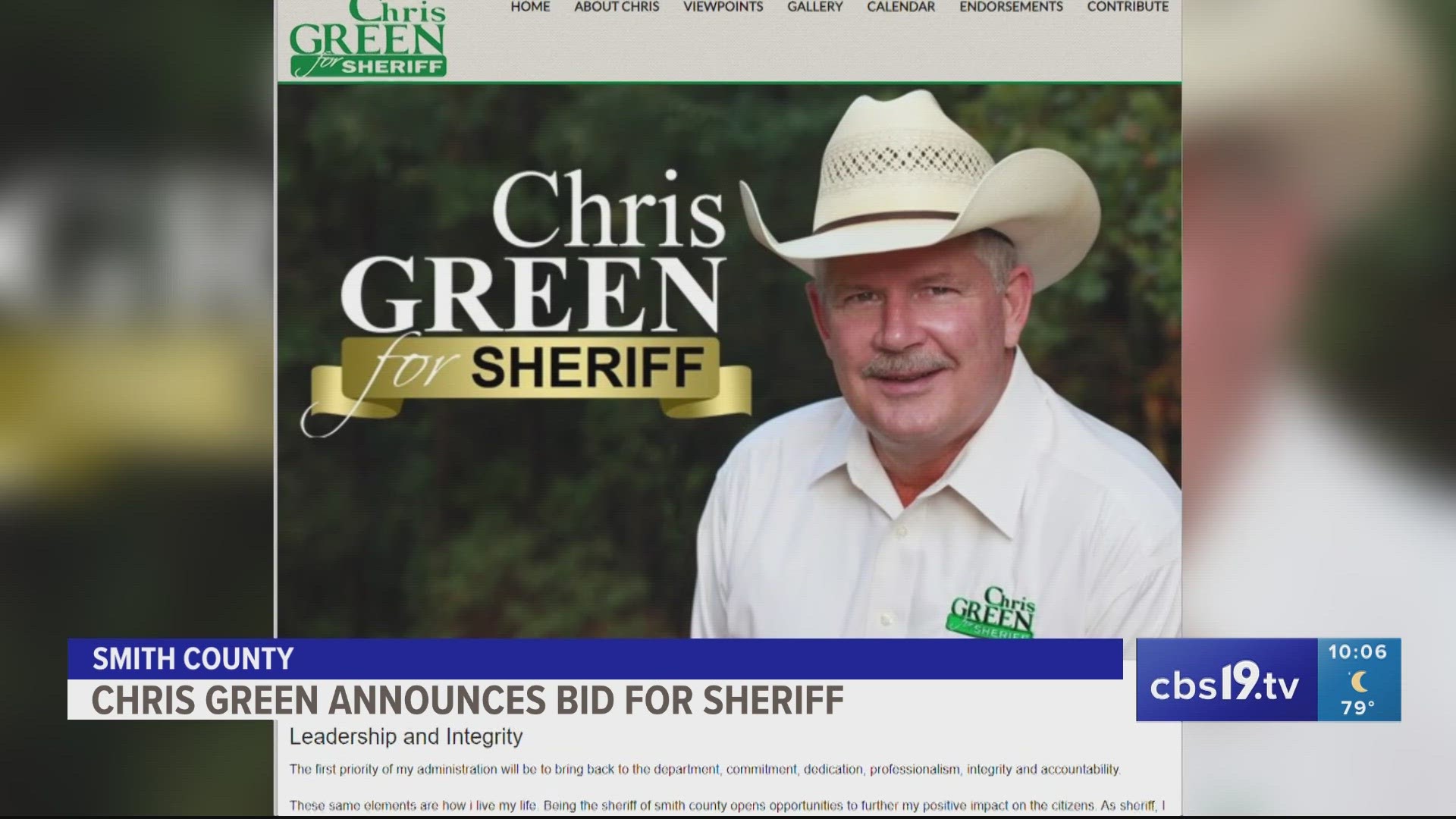 Retired Texas Game Warden Chris Green announces campaign for Smith County sheriff