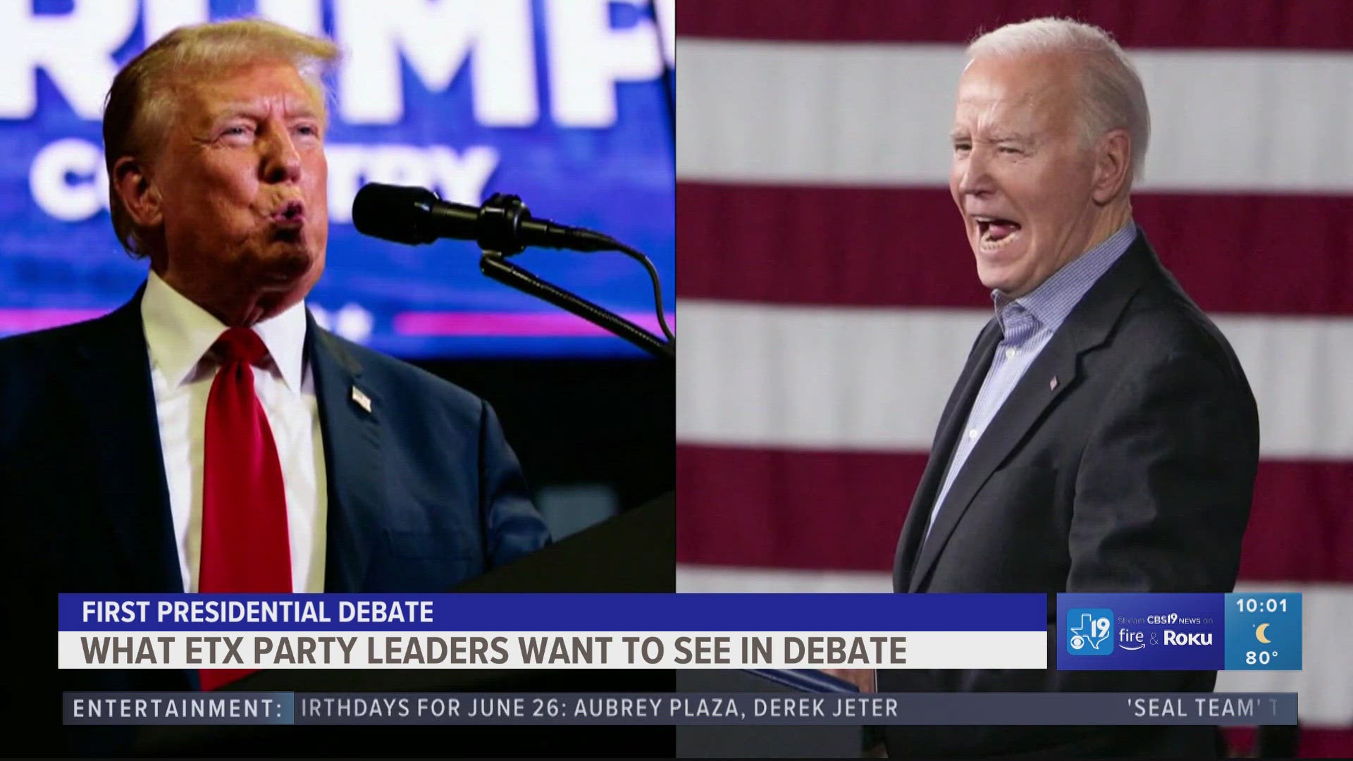 It’ll be a unique setup – no other opponents, no audience, just the two candidates and the moderator.