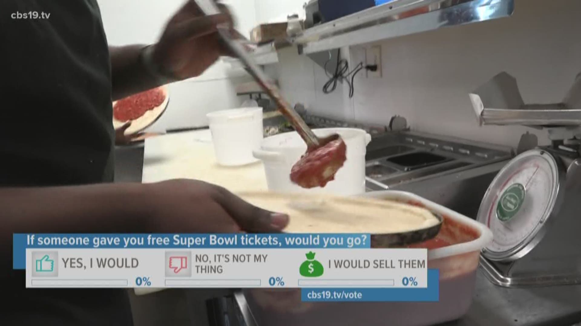 Millions of people will eat pizza for Super Bowl Sunday and many pizza places around town are getting prepared.