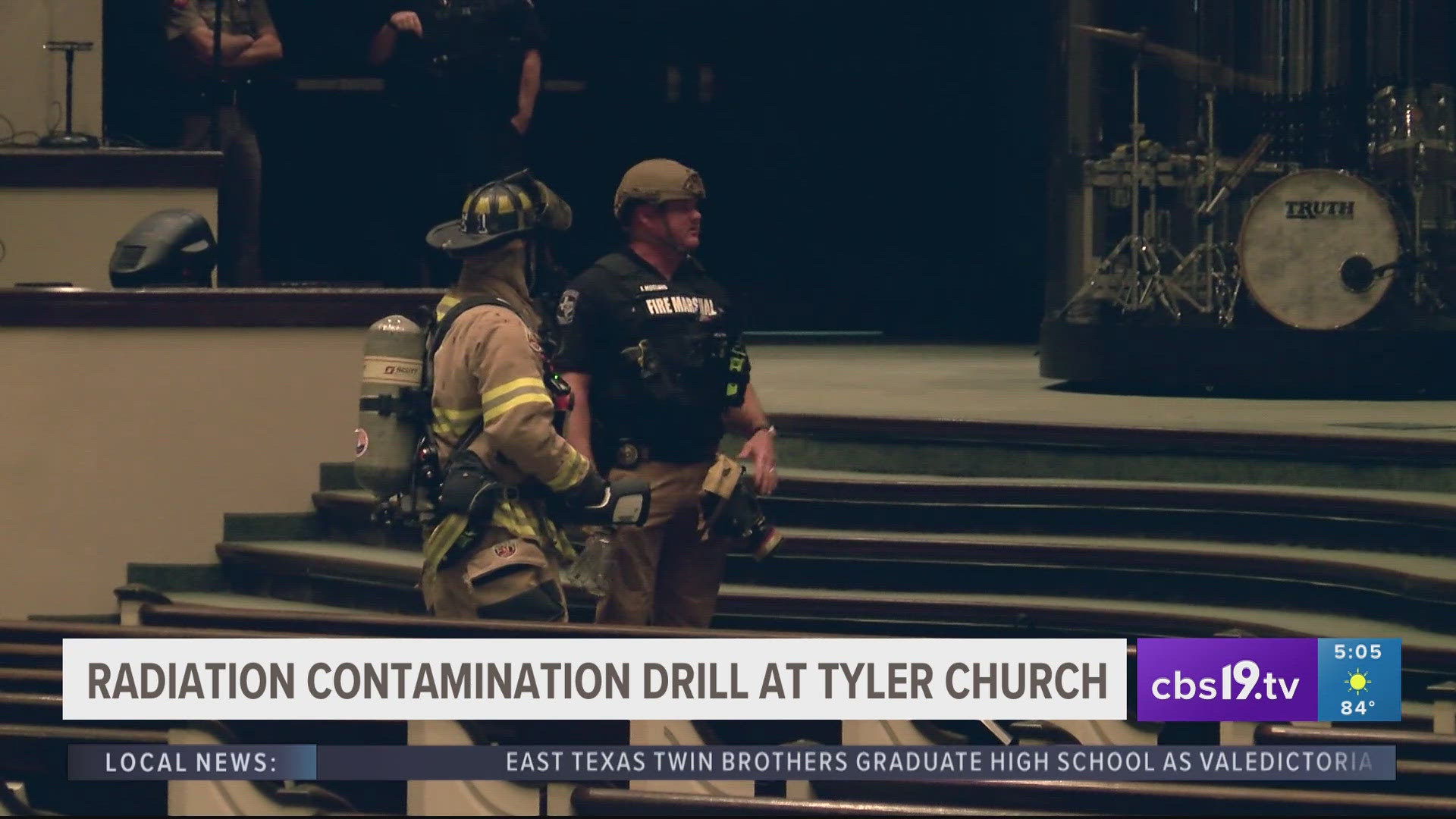 The training included a scenario where hundreds of concert goers are exposed to a radioactive leak as well as an active shooter drill.