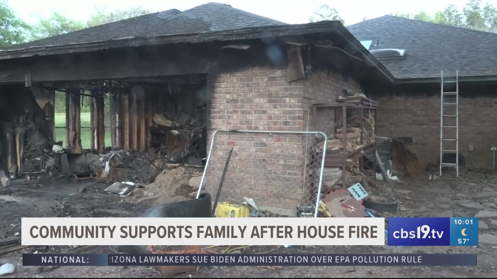 Bullard family thanks neighbors, community after fire destroys their home