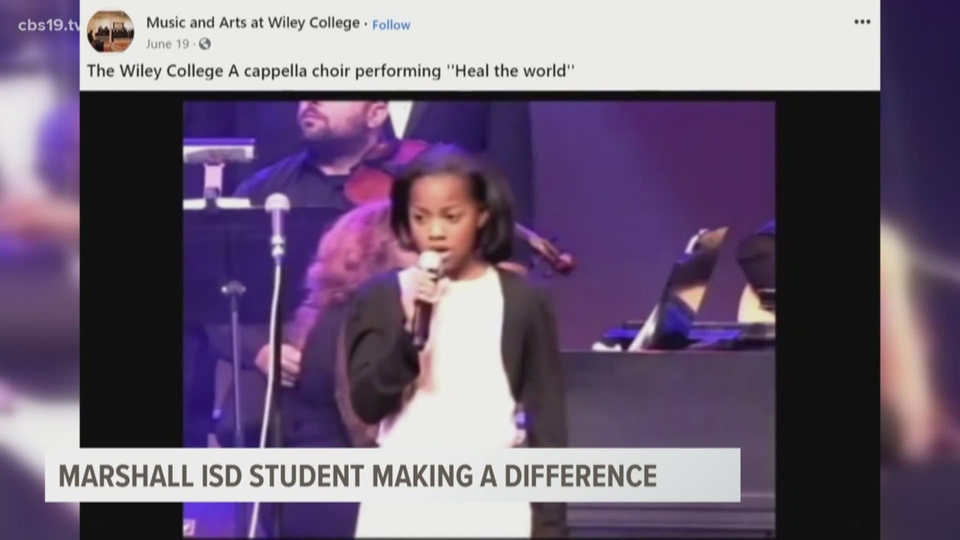 A Marshall ISD student uses her talent to make the world a better place.