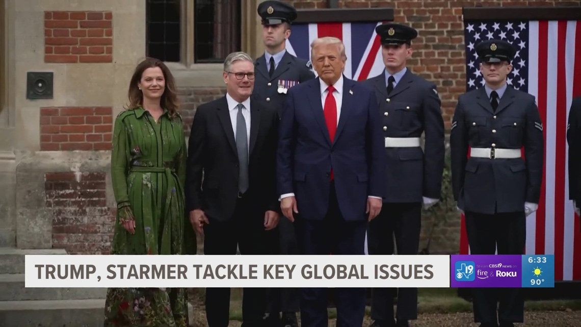 President Trump meets with Britain's Prime Minister Keir Starmer to discuss global issues