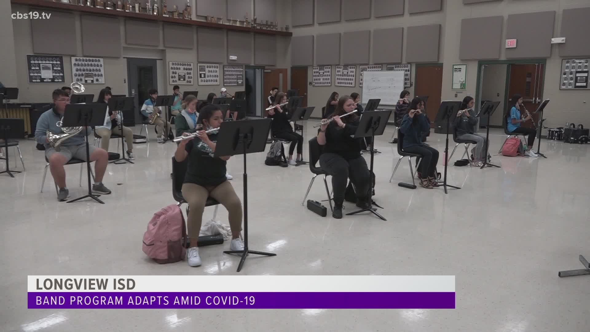 Longview ISD's band program adapts to changes amid COVID-19 pandemic.