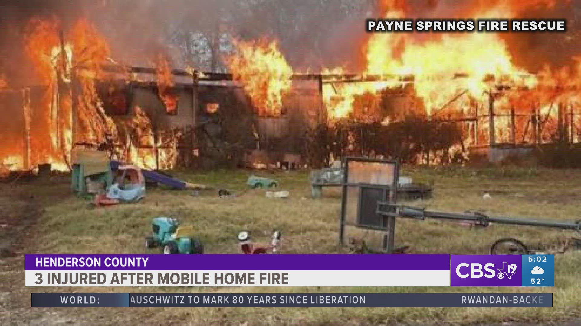 3 injured after East Texas mobile home fire | cbs19.tv
