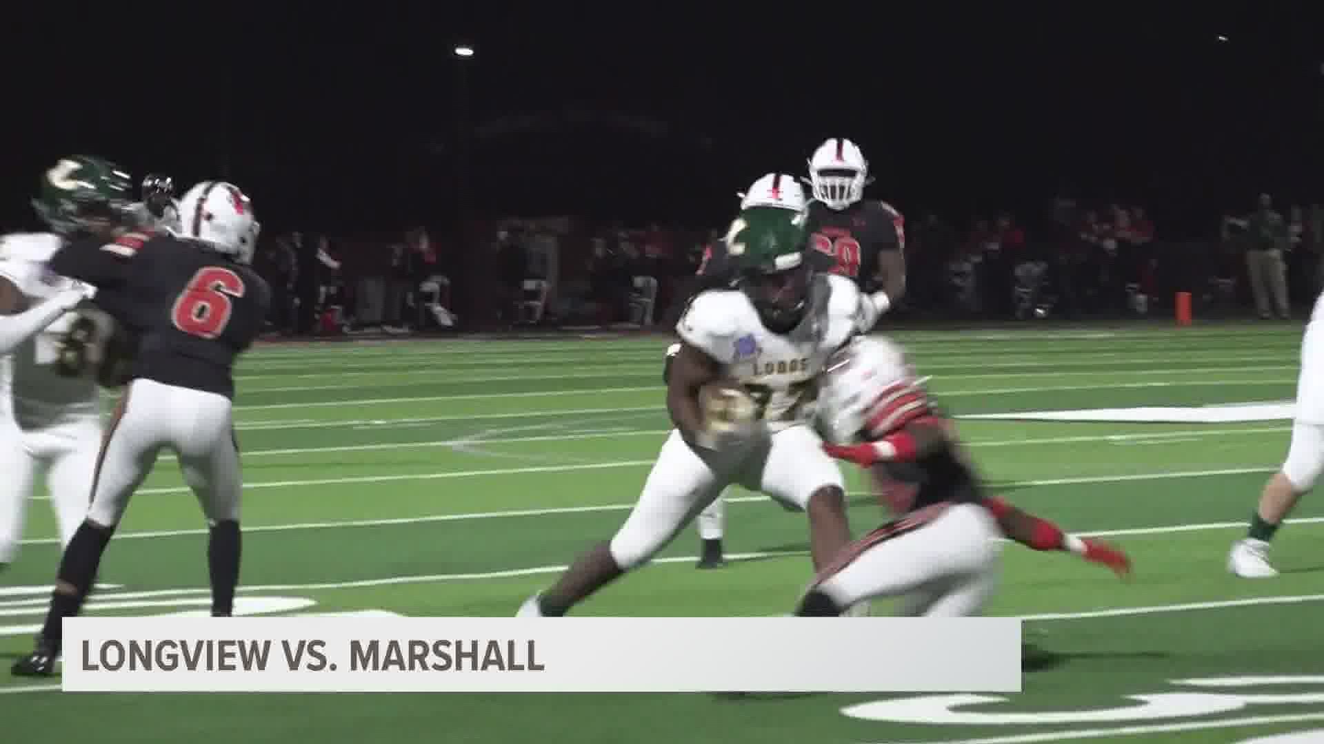 Longview defeated Marshall by a score of 53-21.