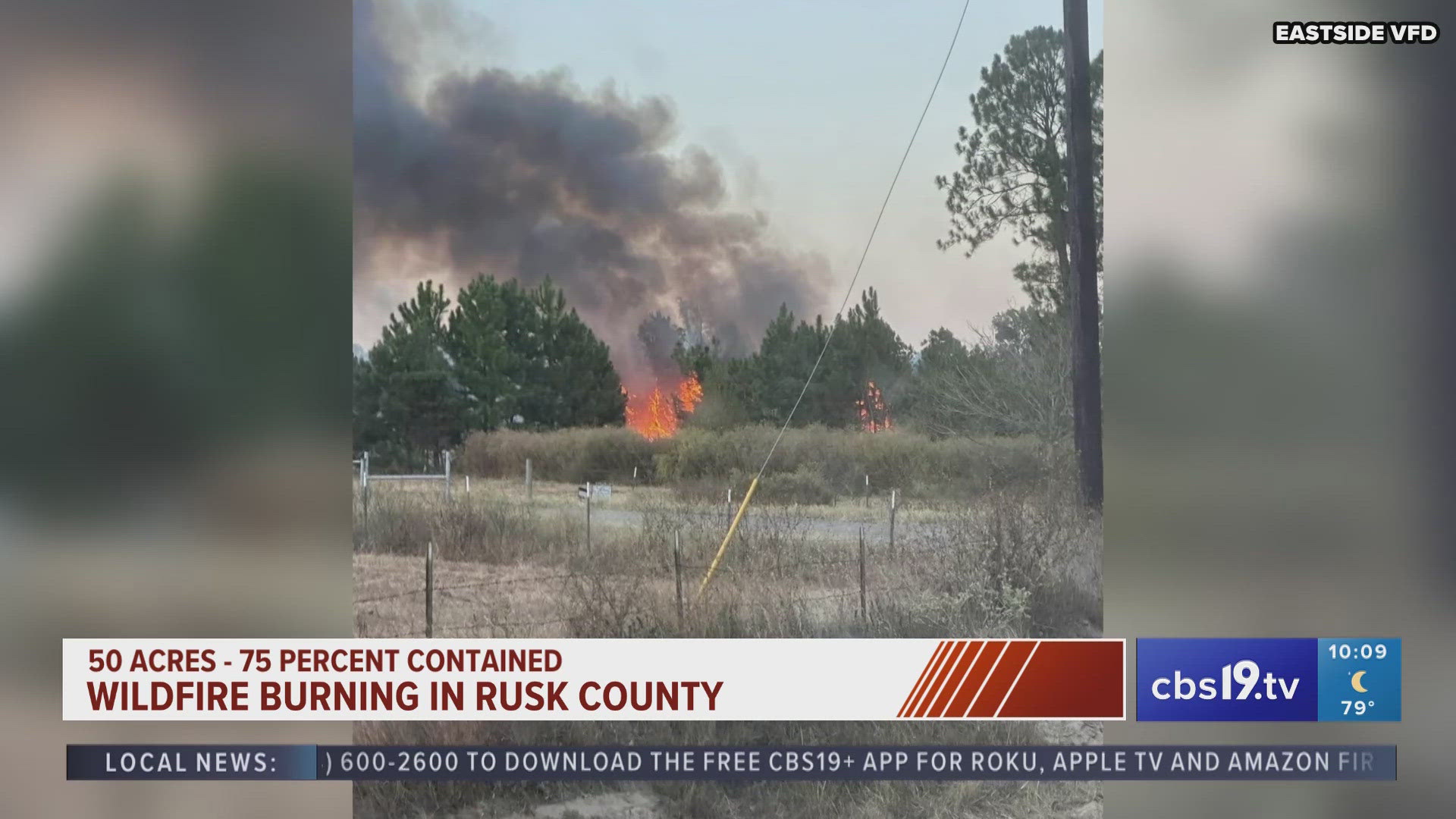 The county is currently under a burn ban. 