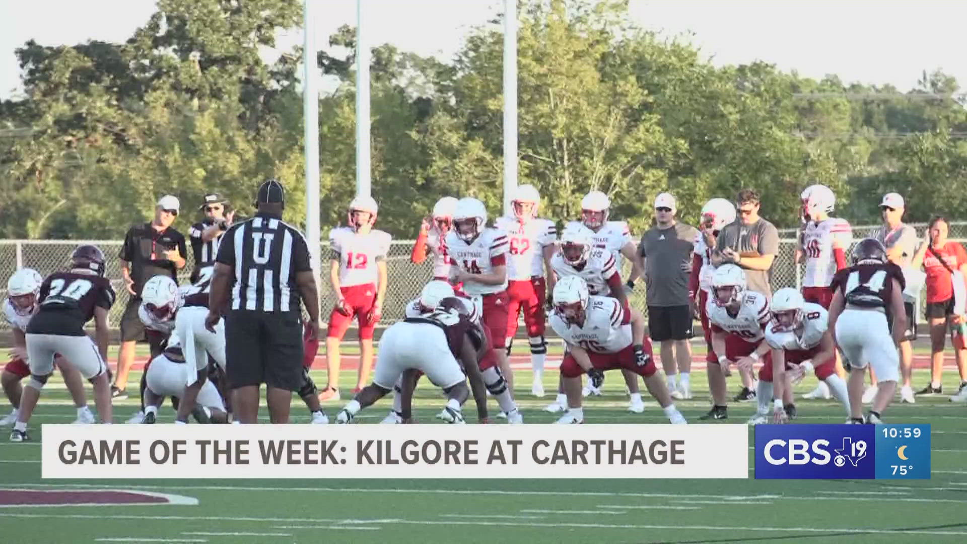 Kickoff is set for 7:30 p.m., Friday, Aug. 30, at Carthage Bulldog Stadium.