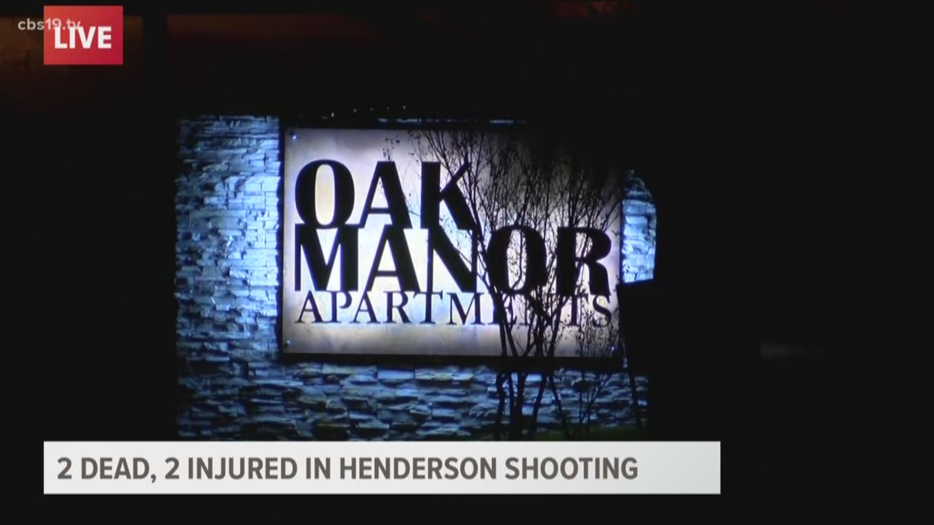 Four people were shot at the Oak Manor Apartments in Henderson Sunday night. Police say a suspect was arrested in Louisiana.