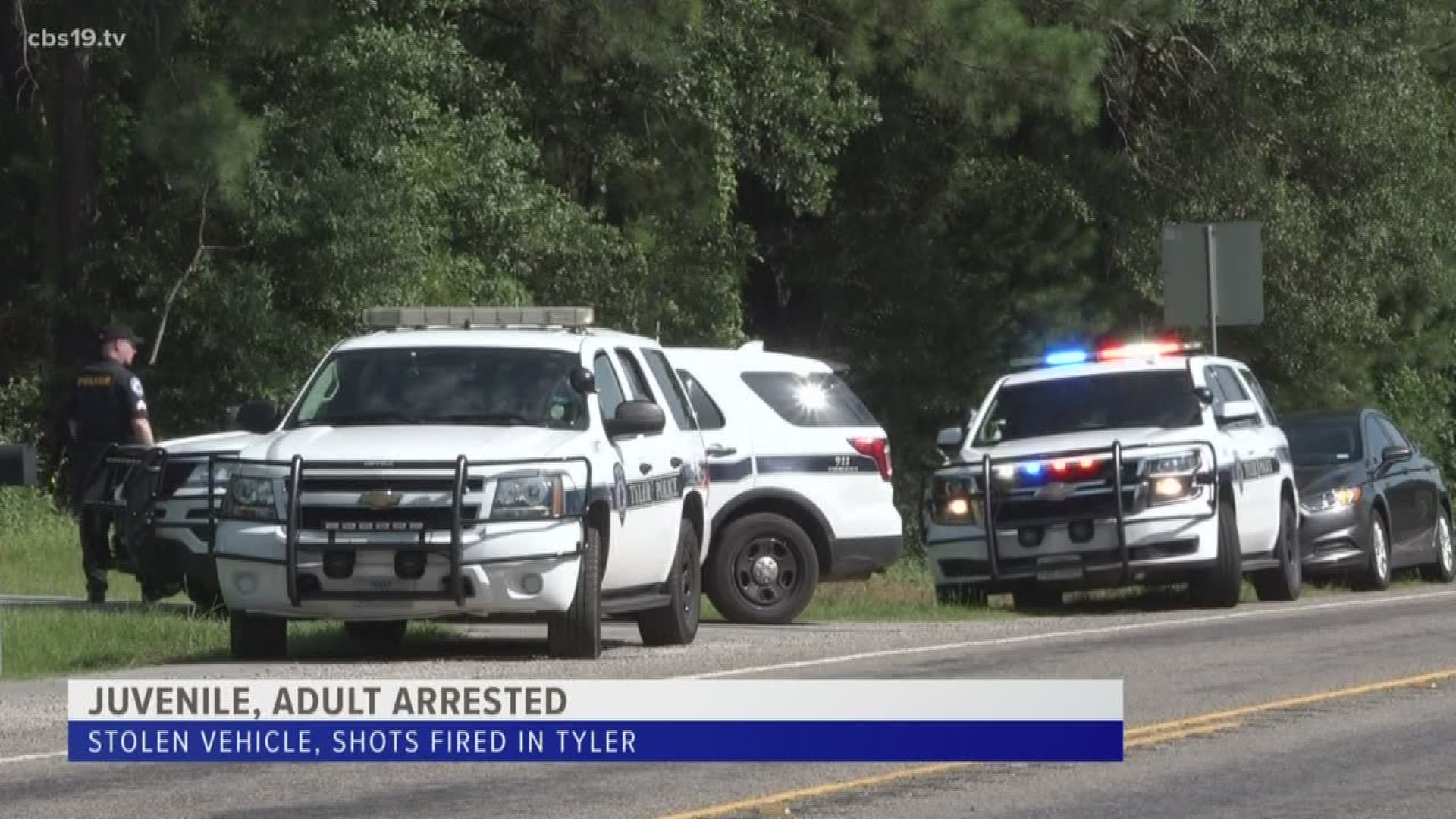 Tyler police said the suspects fired at the vehicle's owner before abandoning it.