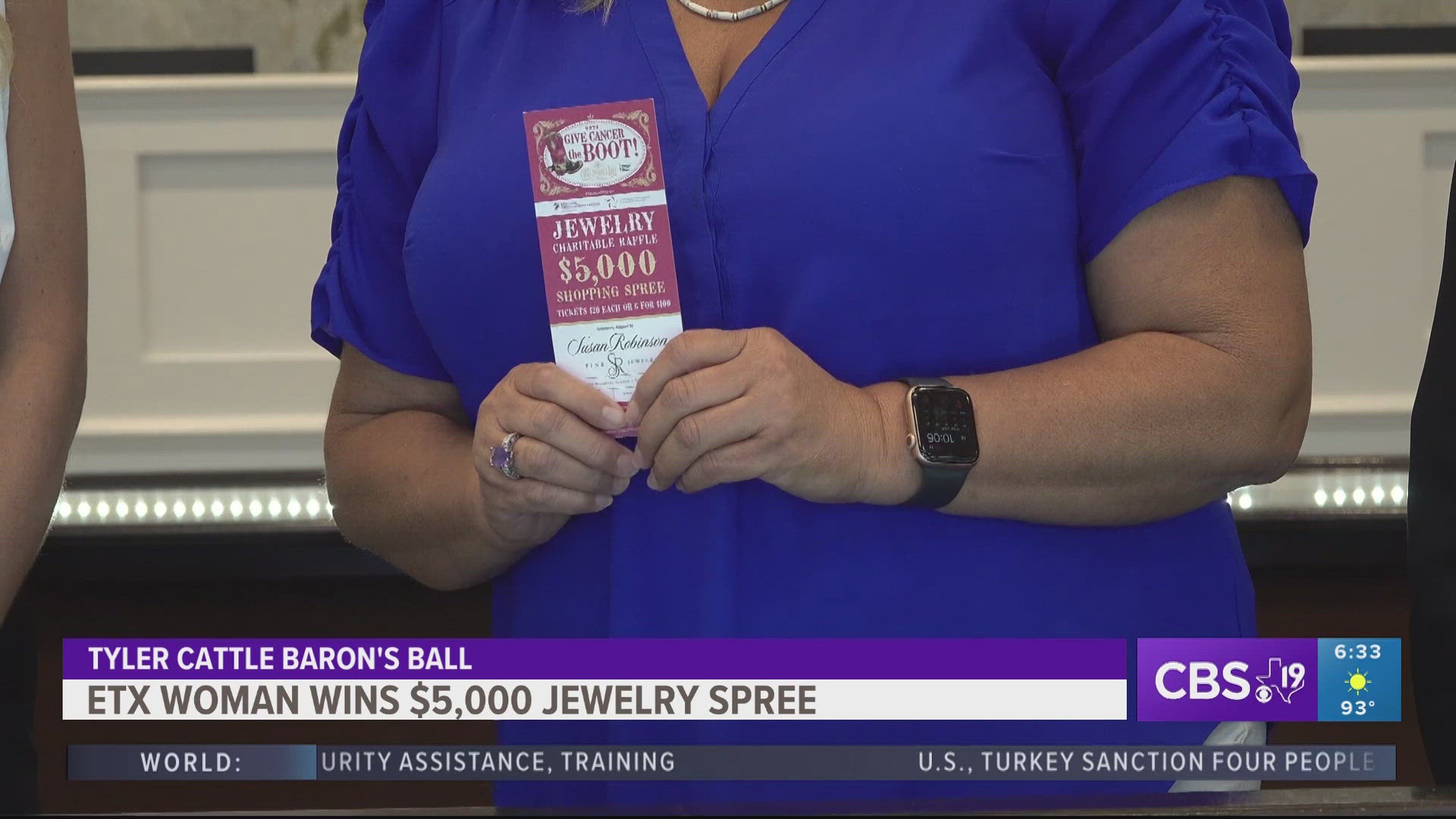 East Texas woman wins $5,000 jewelry spree in Tyler Cattle Baron's Ball