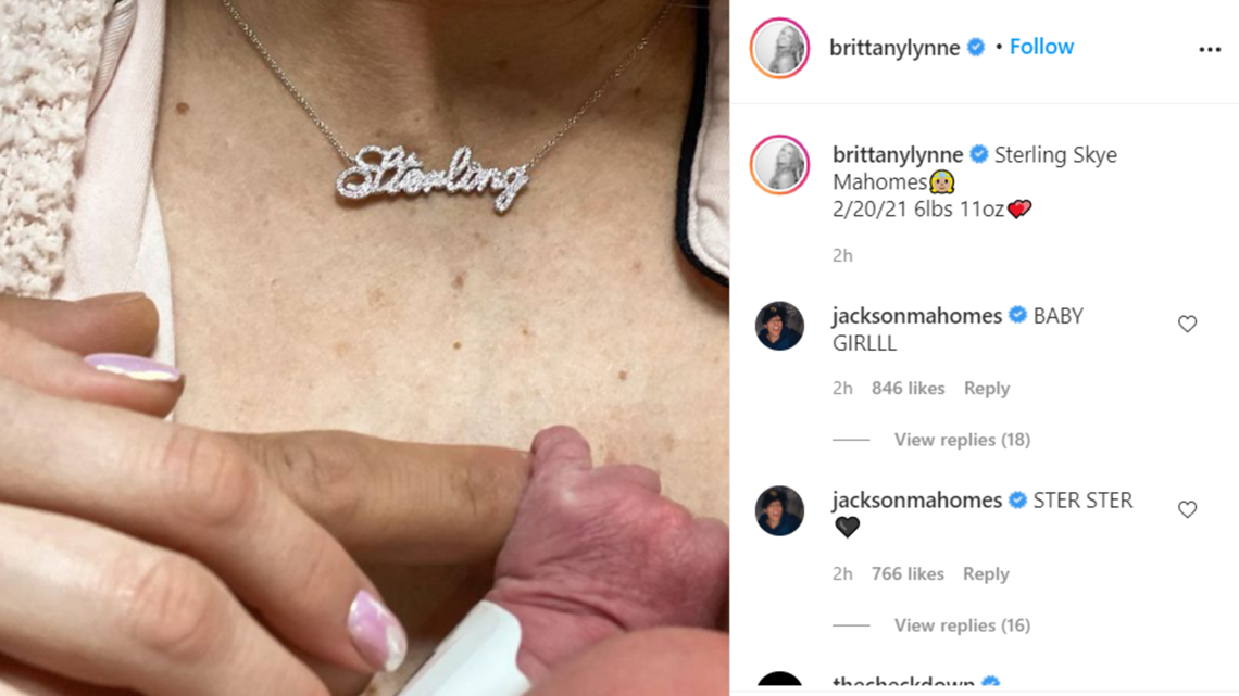 Patrick Mahomes, Brittany Matthews welcome baby girl