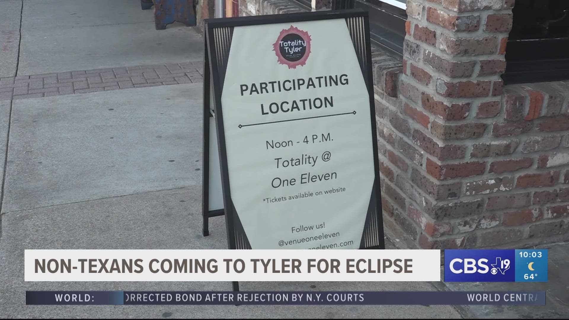 Non-Texans head to Tyler for historic total solar eclipse
