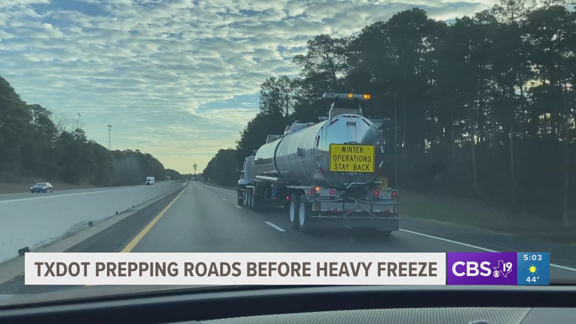TXDOT preparing roads ahead of heavy freeze | cbs19.tv