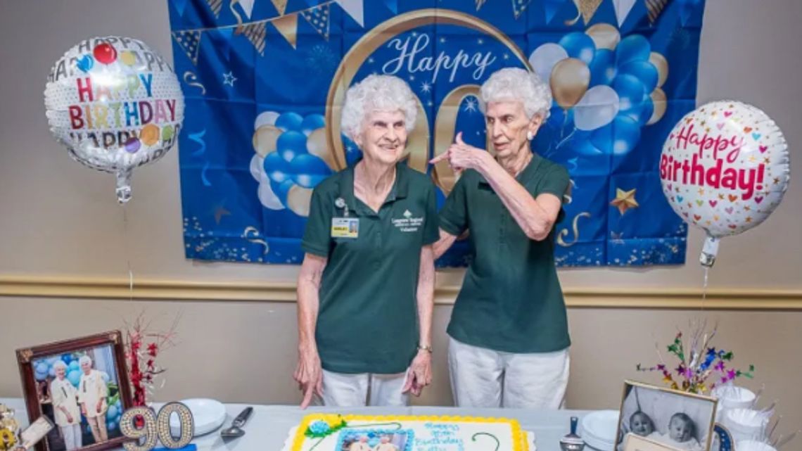 Identical twins celebrate 90th birthday, decades of volunteering