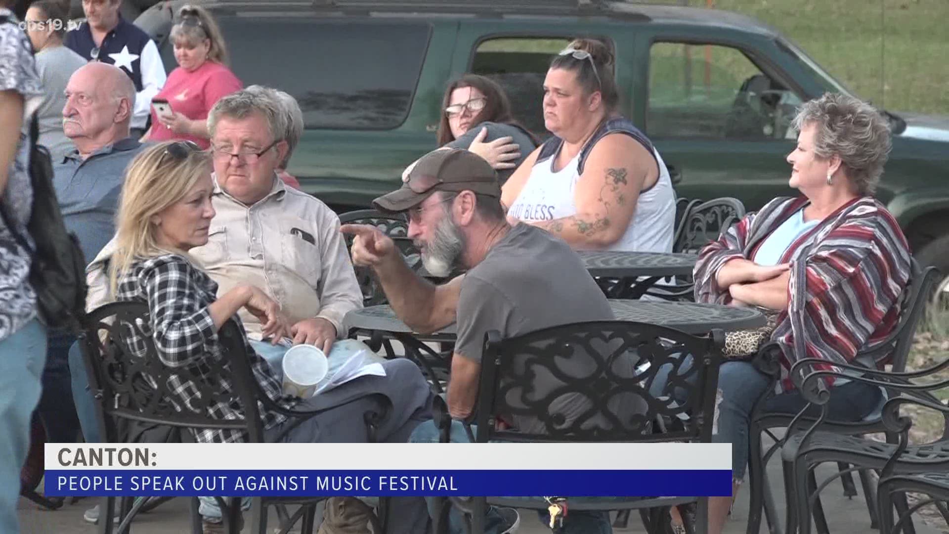 Community members in Canton voiced their concerns Tuesday night regarding a controversial music festival.