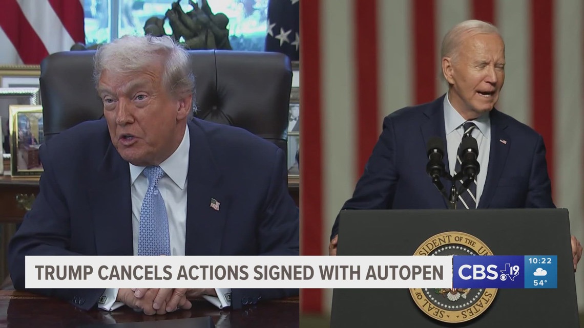 President Trump cancels executive actions signed with autopen
