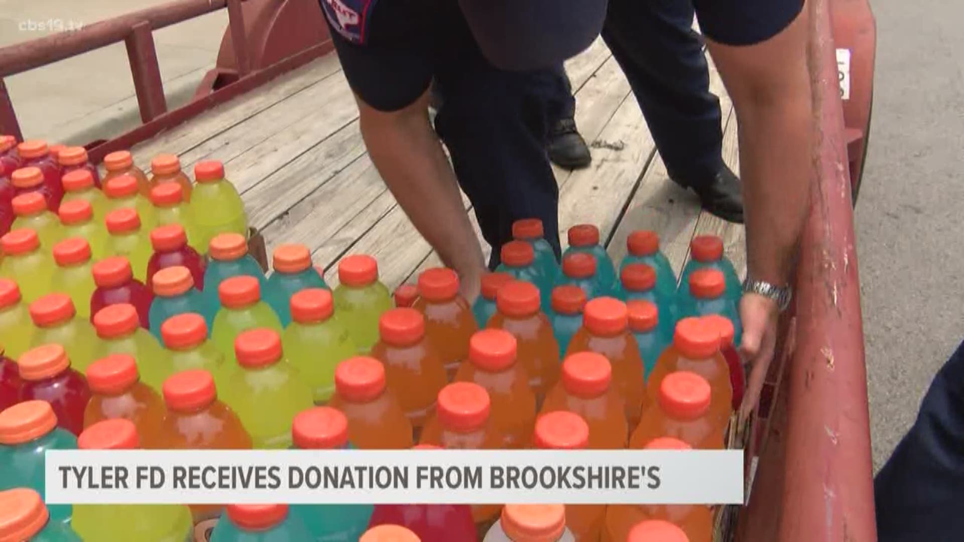 A huge donation from Brookshire's wrapped up a month-long initiative by the company to help first responders.