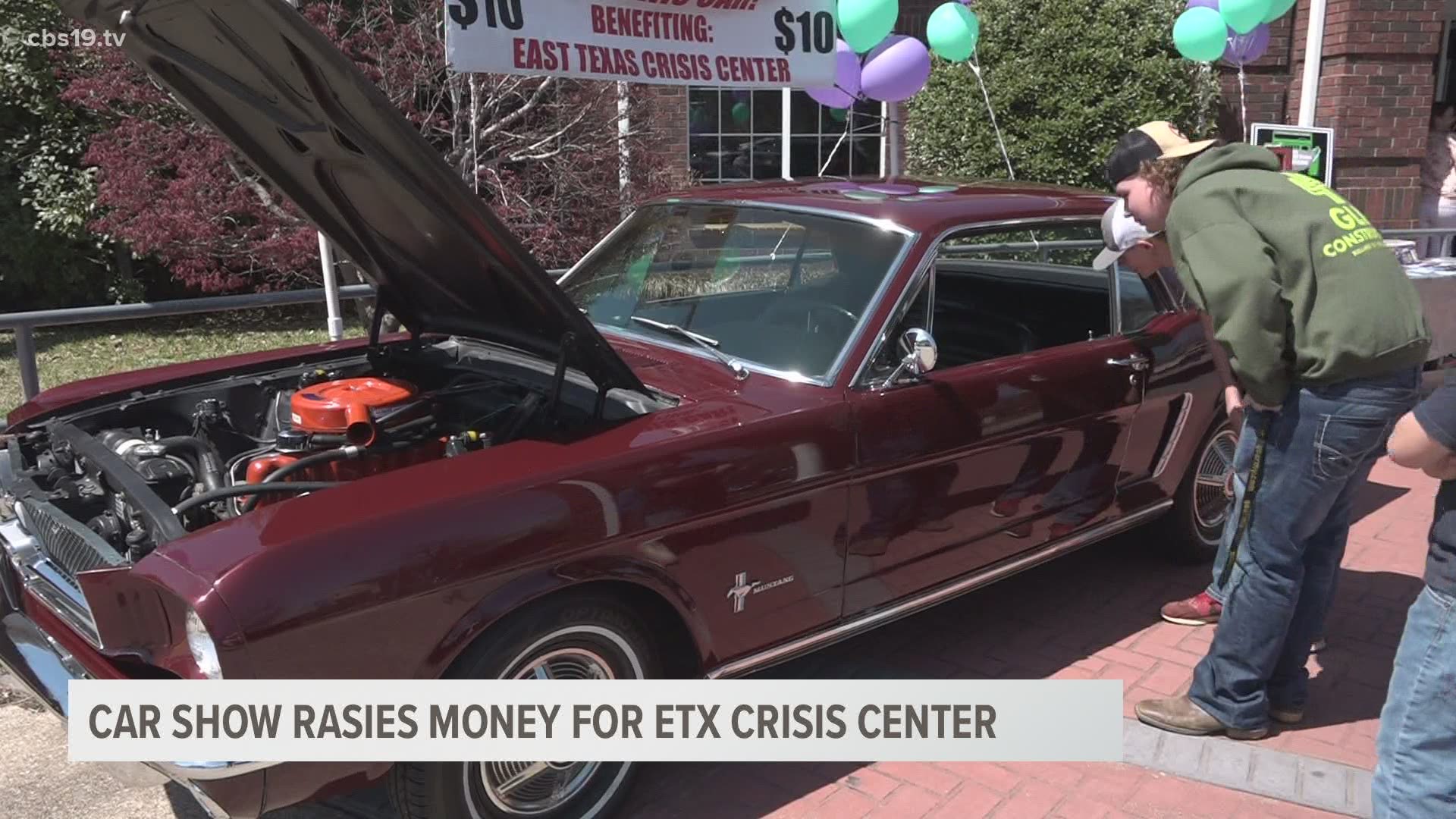 A 1965 Ford Mustang was raffled off.