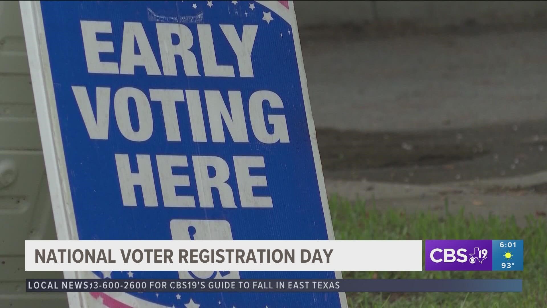 The Smith County Voter Registrations office will be open from 8 a.m. to 5 p.m. The deadline to register to vote is Tuesday, October 11th.