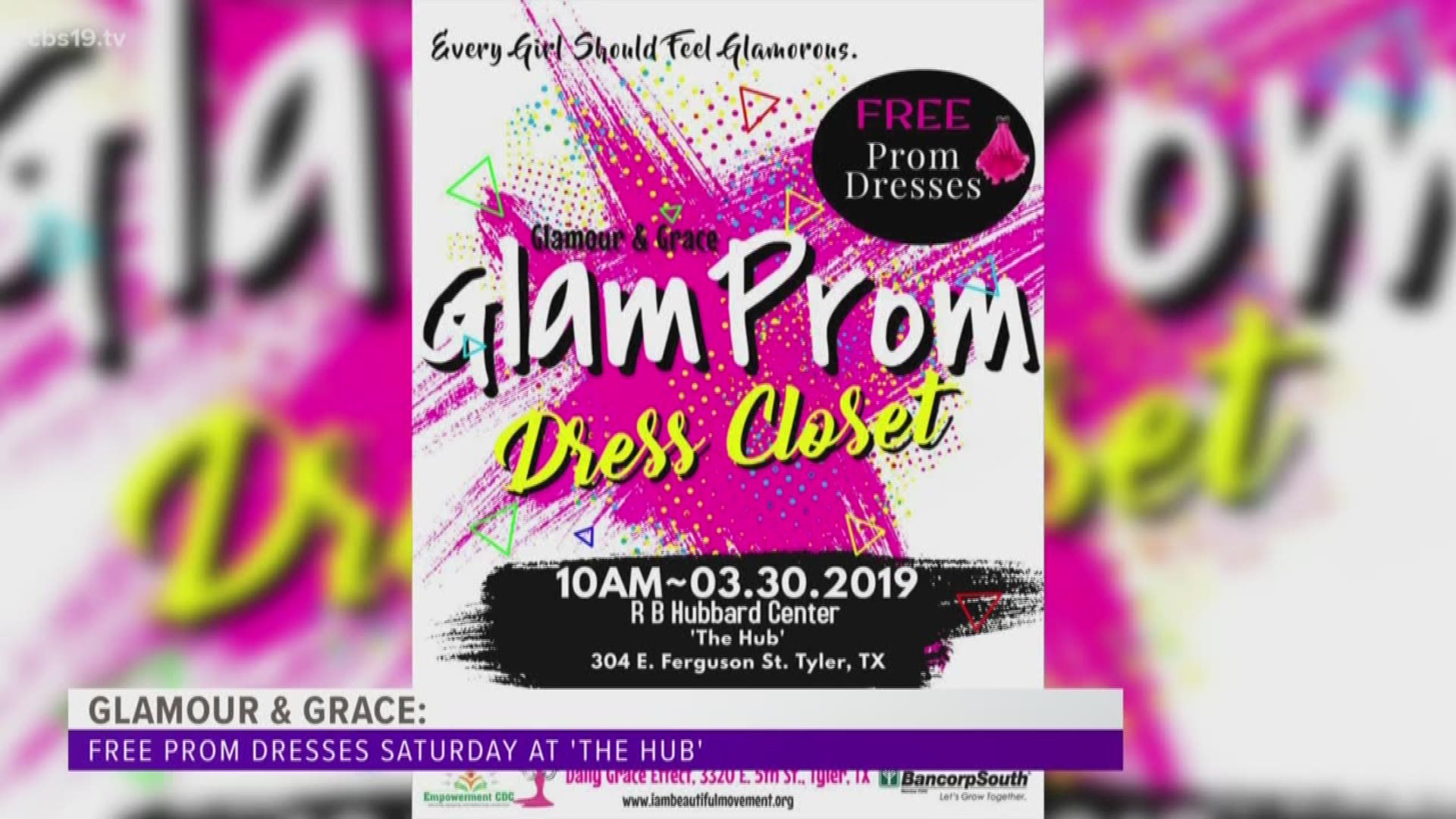 High school students across East Texas will have the opportunity to get a free prom dress Saturday at the 'Hub.'