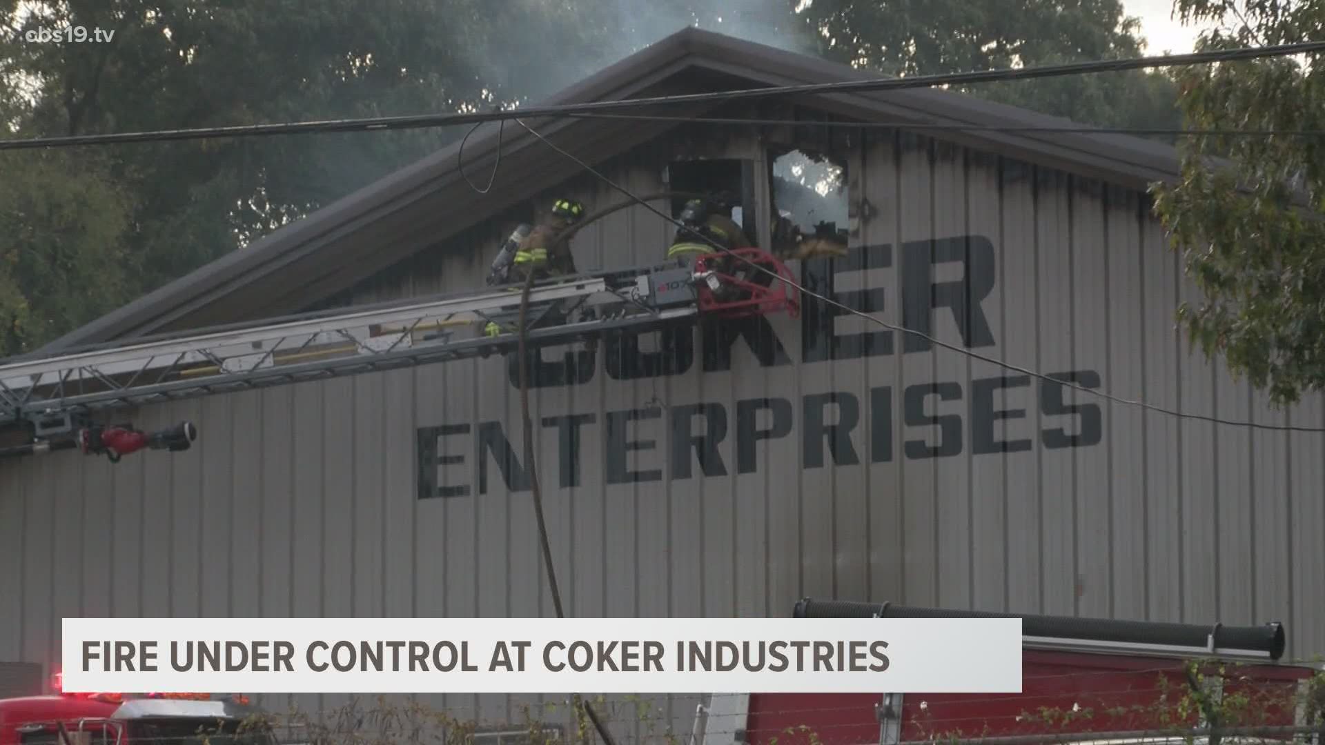 Smith County Fire Marshal Jay Brooks tells CBS19 the fire occurred in the tractor building and it is "very suspicious" in nature.