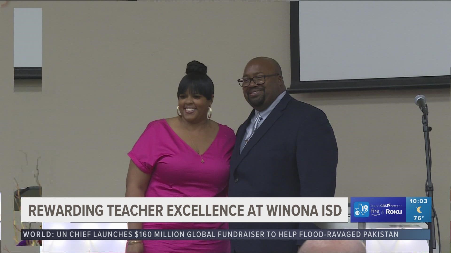 "It makes me feel like my hard work has paid off," said Jackie Harris, Winona ISD reading teacher."