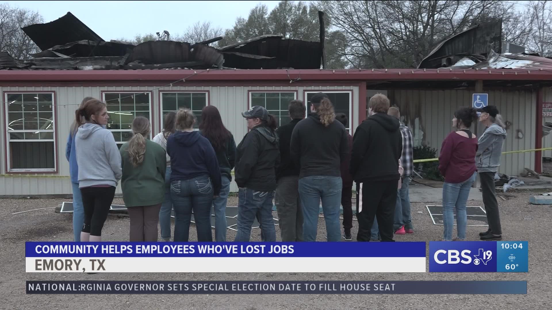 Community rallies behind employees after fiery loss of Emory restaurant
