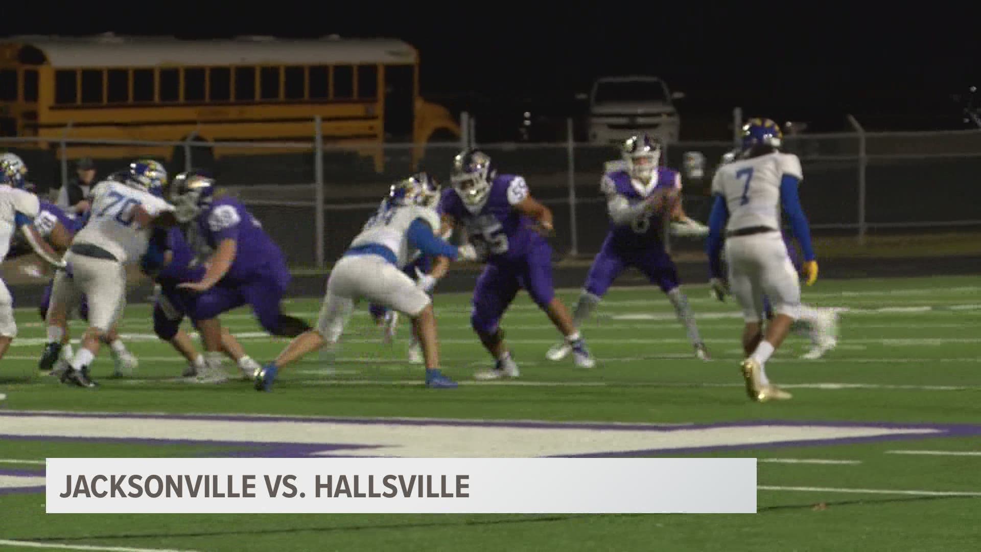 The Jacksonville Indians traveled to Hallsville to take on the Bobcats in Week 5 of the 5A/6A Texas high school football season.
